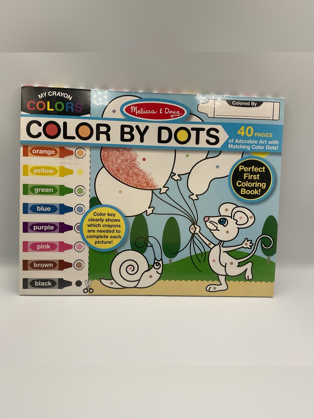 Melissa & Doug Color By Dots 40 Coloring Pages Early Childhood Activity Pad
